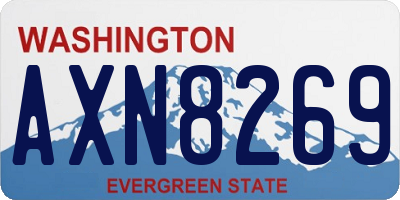 WA license plate AXN8269