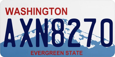 WA license plate AXN8270