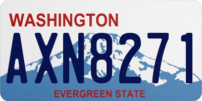 WA license plate AXN8271