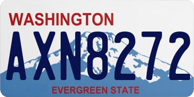 WA license plate AXN8272