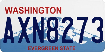 WA license plate AXN8273