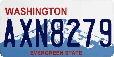 WA license plate AXN8279