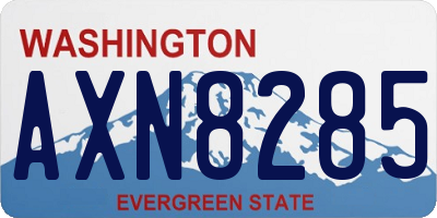 WA license plate AXN8285