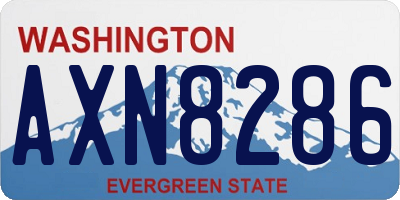 WA license plate AXN8286