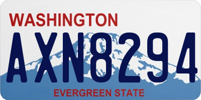 WA license plate AXN8294