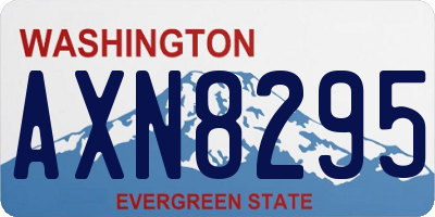 WA license plate AXN8295