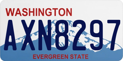 WA license plate AXN8297