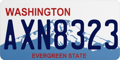 WA license plate AXN8323