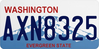 WA license plate AXN8325