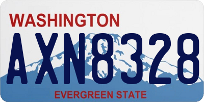WA license plate AXN8328