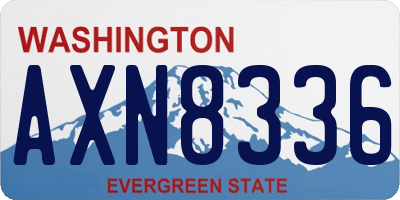 WA license plate AXN8336