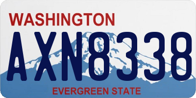 WA license plate AXN8338