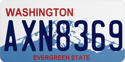 WA license plate AXN8369