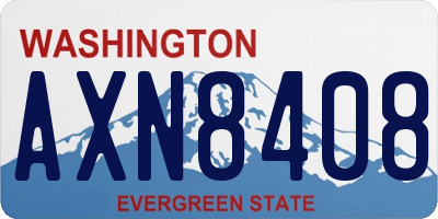 WA license plate AXN8408