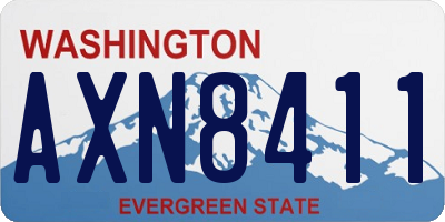 WA license plate AXN8411