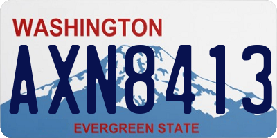WA license plate AXN8413