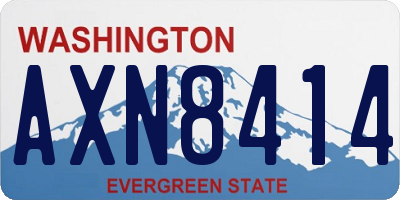 WA license plate AXN8414