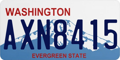 WA license plate AXN8415