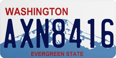 WA license plate AXN8416