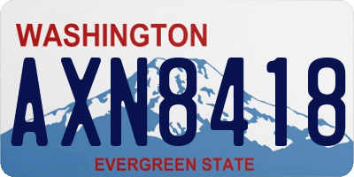 WA license plate AXN8418