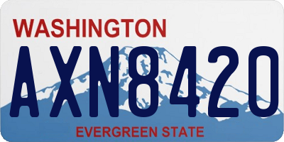 WA license plate AXN8420