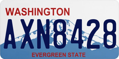 WA license plate AXN8428