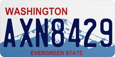 WA license plate AXN8429