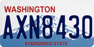 WA license plate AXN8430