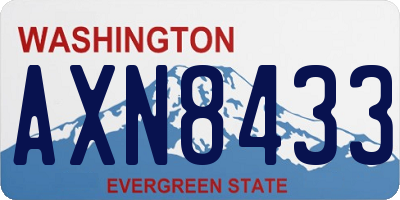 WA license plate AXN8433