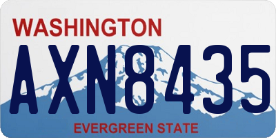 WA license plate AXN8435