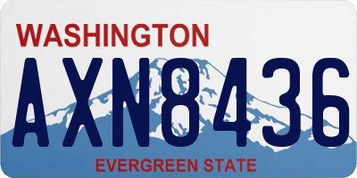 WA license plate AXN8436
