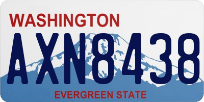 WA license plate AXN8438