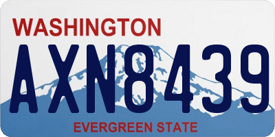 WA license plate AXN8439