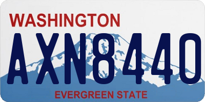WA license plate AXN8440