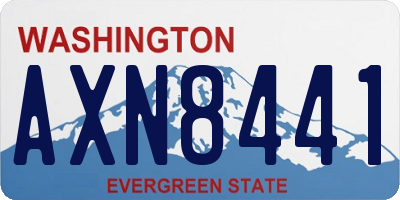 WA license plate AXN8441