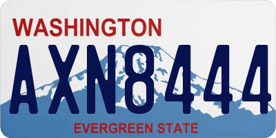 WA license plate AXN8444