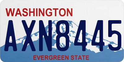 WA license plate AXN8445