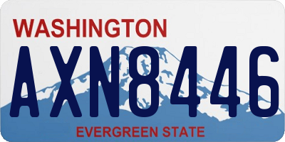 WA license plate AXN8446