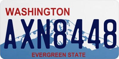 WA license plate AXN8448