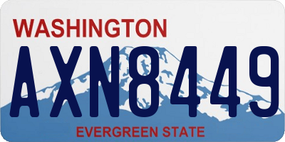 WA license plate AXN8449