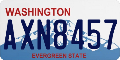 WA license plate AXN8457