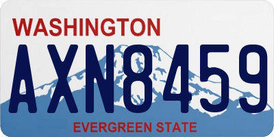 WA license plate AXN8459
