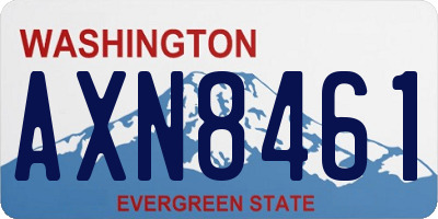 WA license plate AXN8461