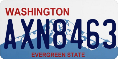 WA license plate AXN8463