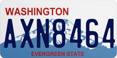 WA license plate AXN8464