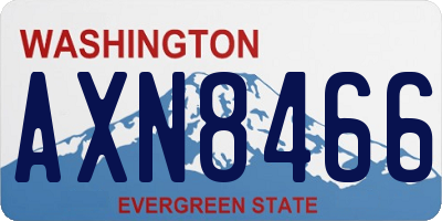 WA license plate AXN8466