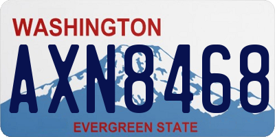 WA license plate AXN8468