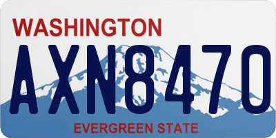 WA license plate AXN8470