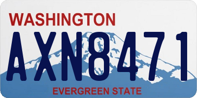 WA license plate AXN8471