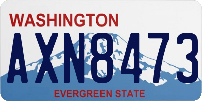 WA license plate AXN8473